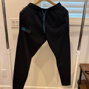 Under Armour Men's Black Joggers with Blue Accents
